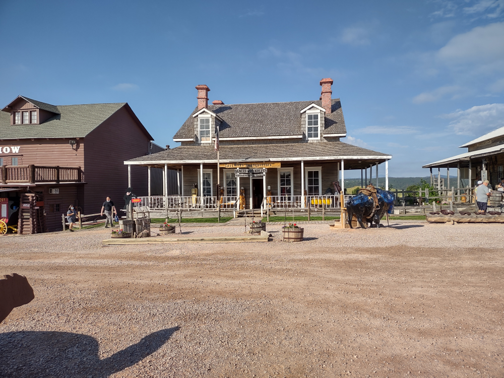 Fort Hays where Dances With Wolves was filmed. The building on the left was where we had breakfast and dinner.