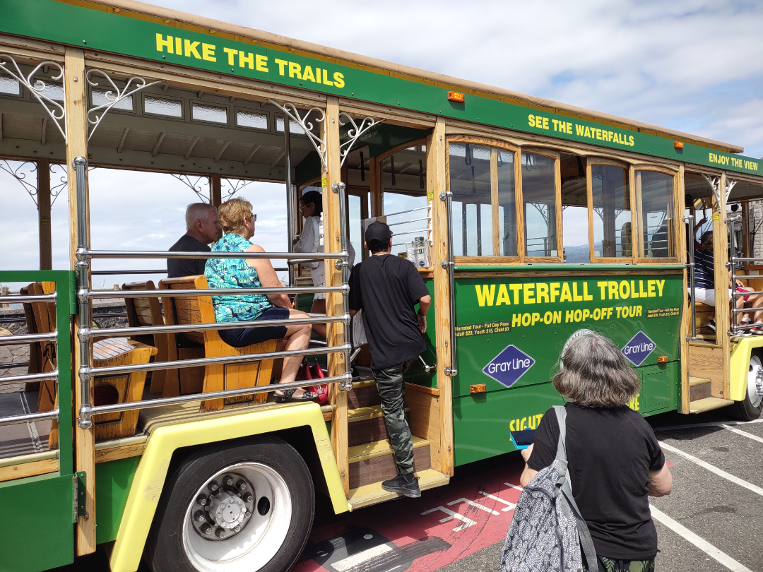 We took the trolly back down the gorge