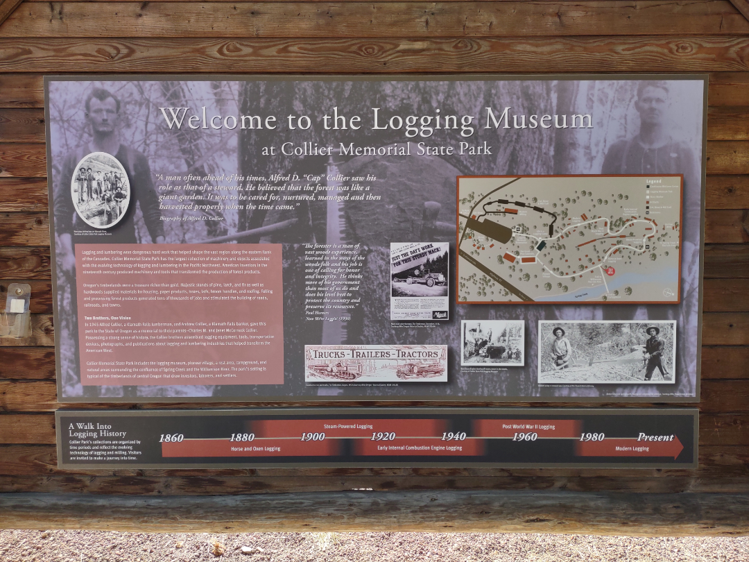 We visit the nearby Logging Museum